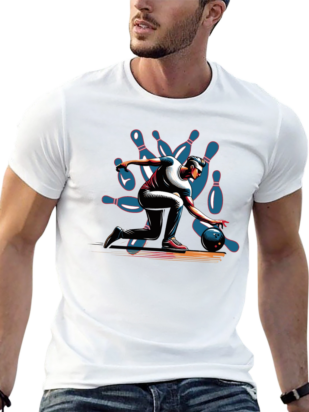 Bowling Strike Graphic Tee