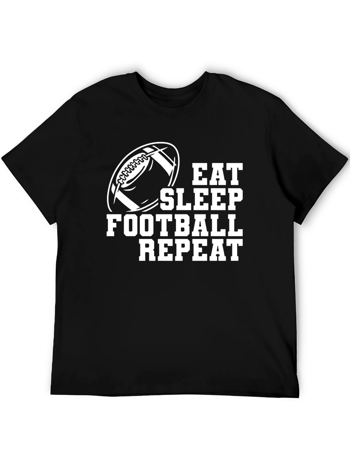 Eat Sleep Football Repeat - Mens Graphic Tee