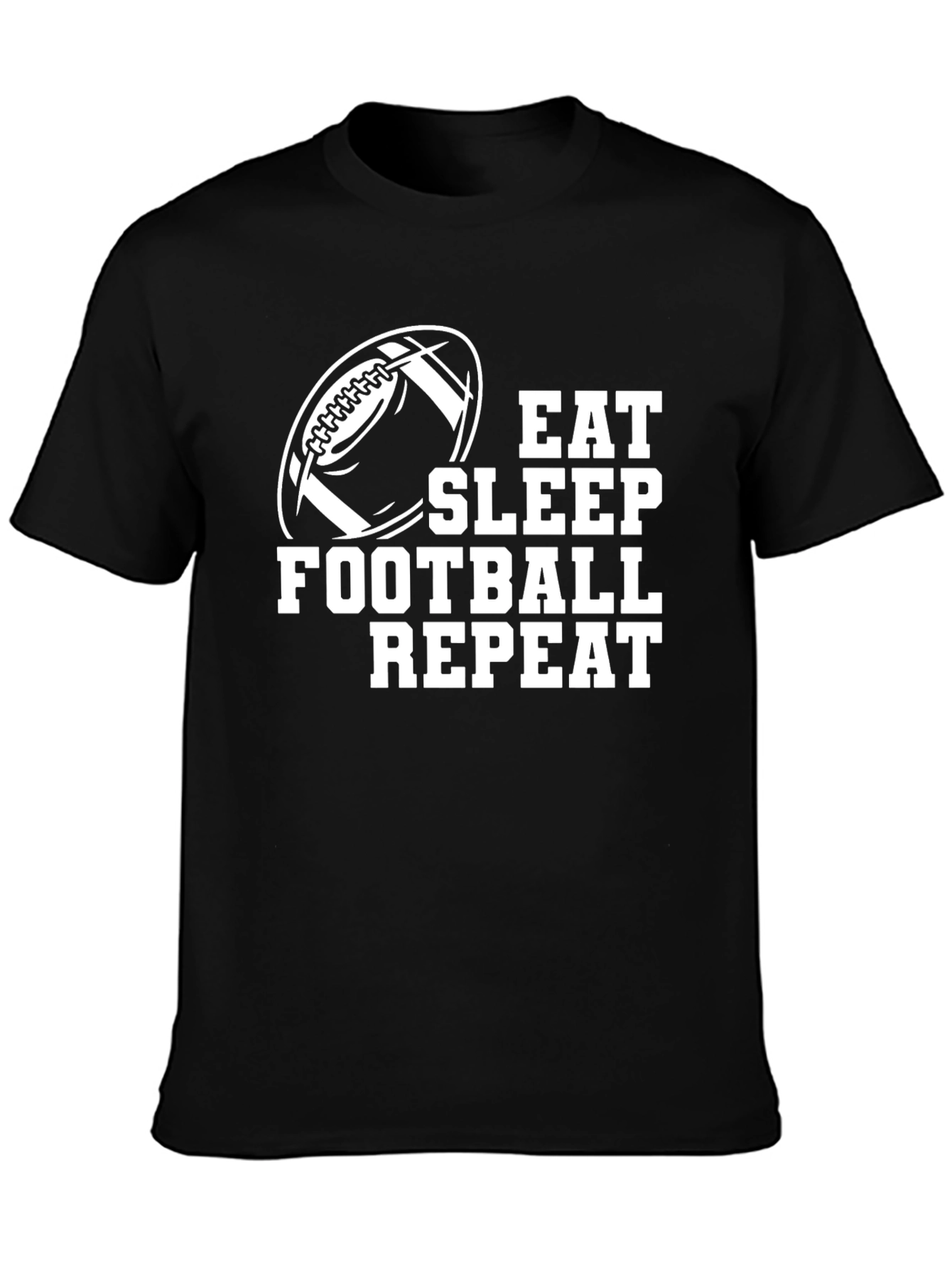 Eat Sleep Football Repeat - Mens Graphic Tee