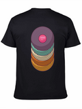 Retro Vinyl Record Stack Graphic T-Shirt