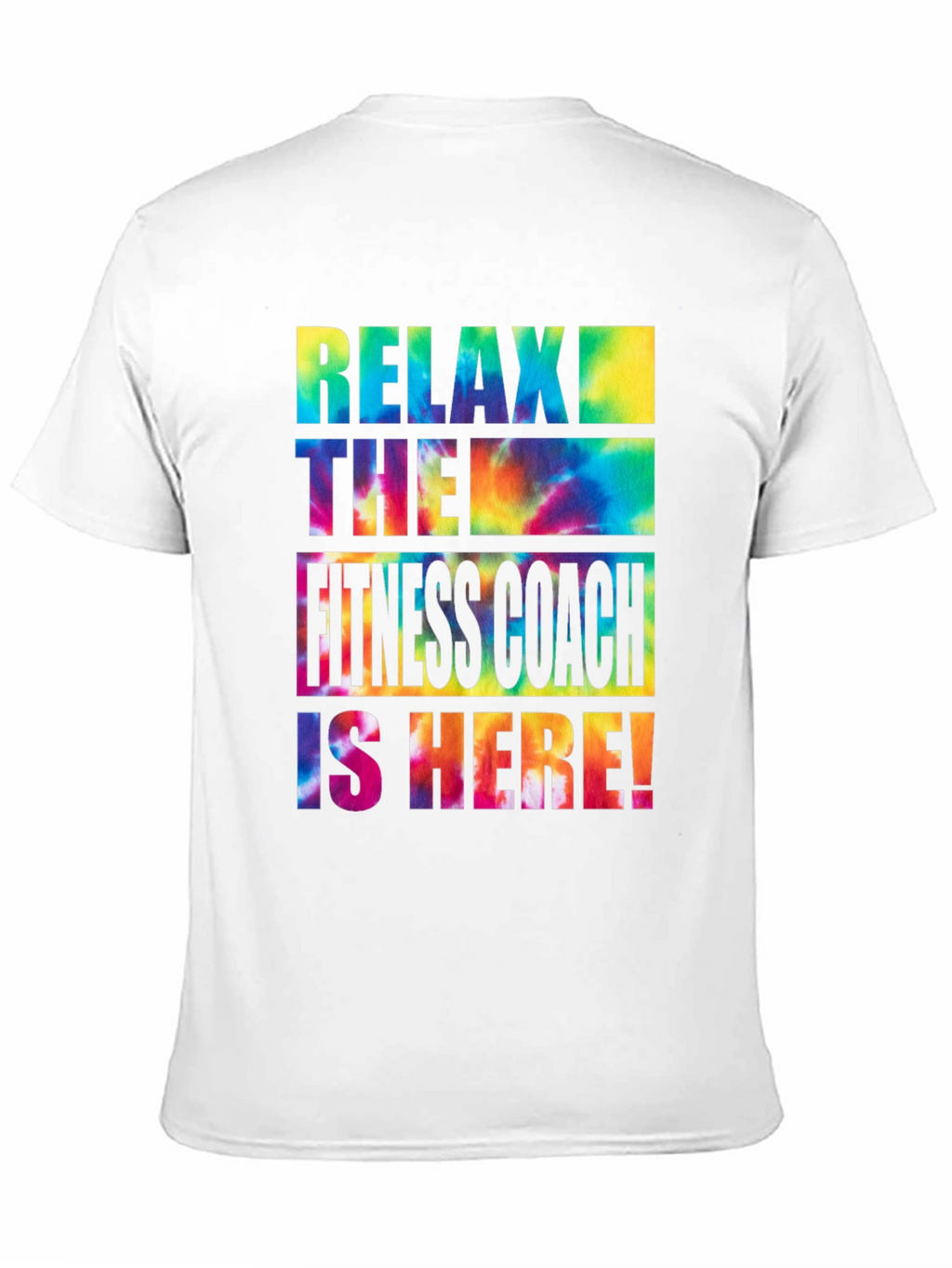 Relax Fitness Coach Tie Dye Graphic Tee