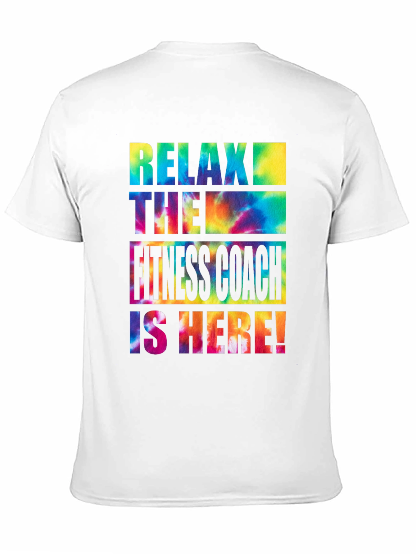 Relax Fitness Coach Tie Dye Graphic Tee