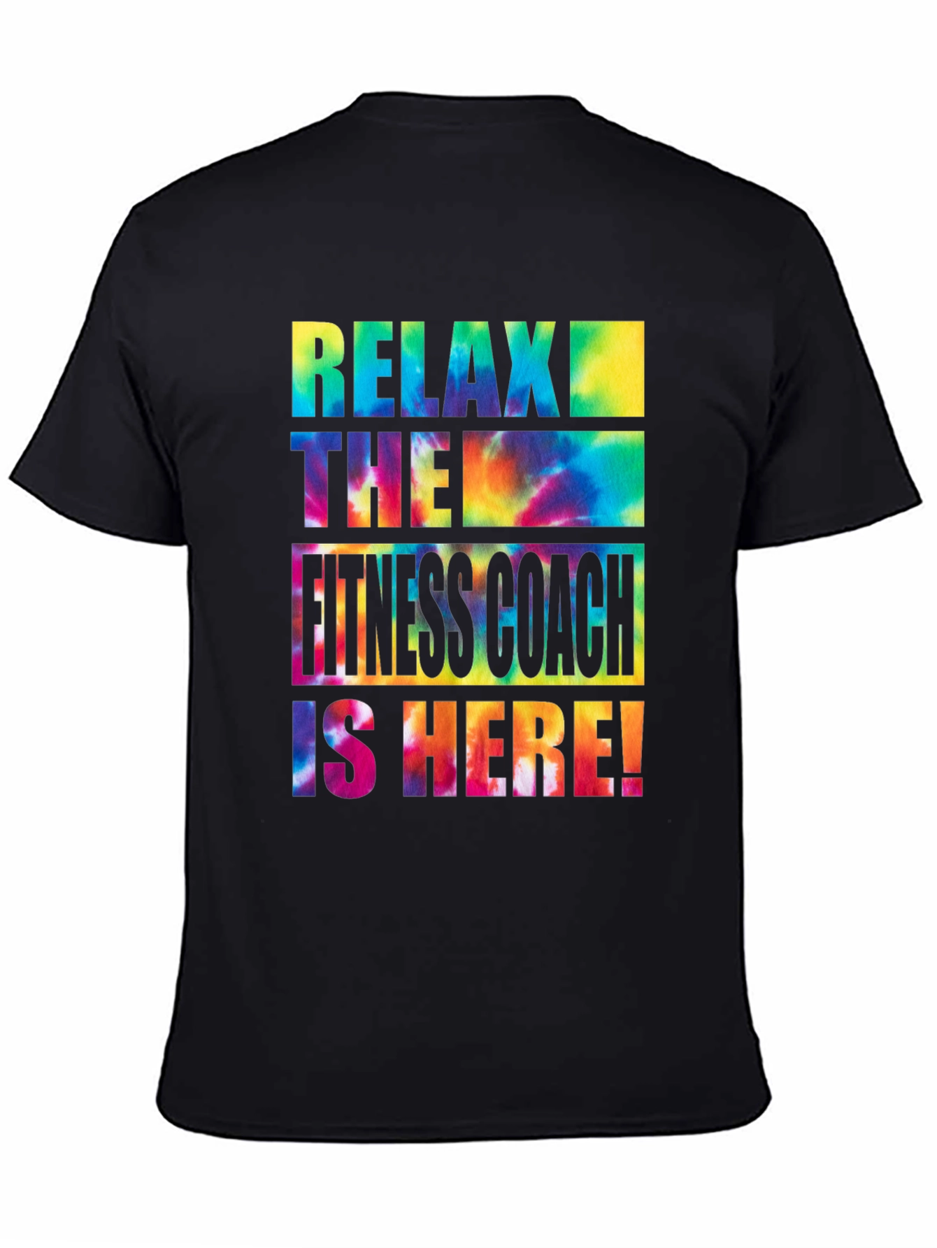 Relax Fitness Coach Tie Dye Graphic Tee