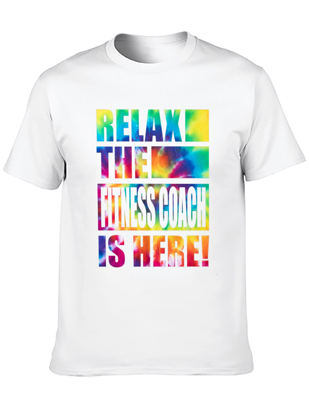 Relax Fitness Coach Tie Dye Graphic Tee