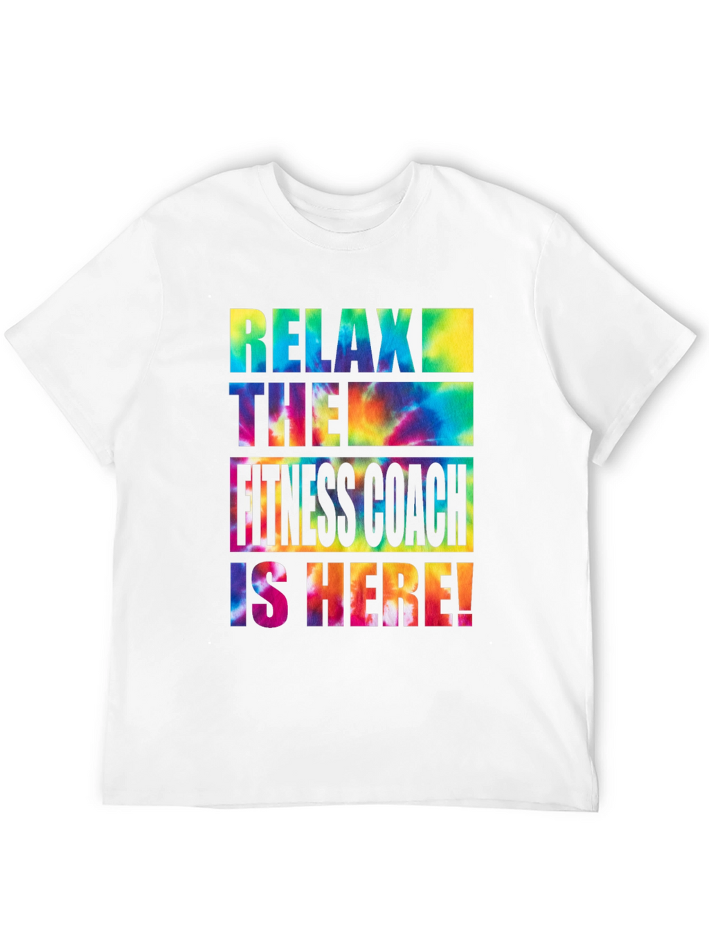 Relax Fitness Coach Tie Dye Graphic Tee