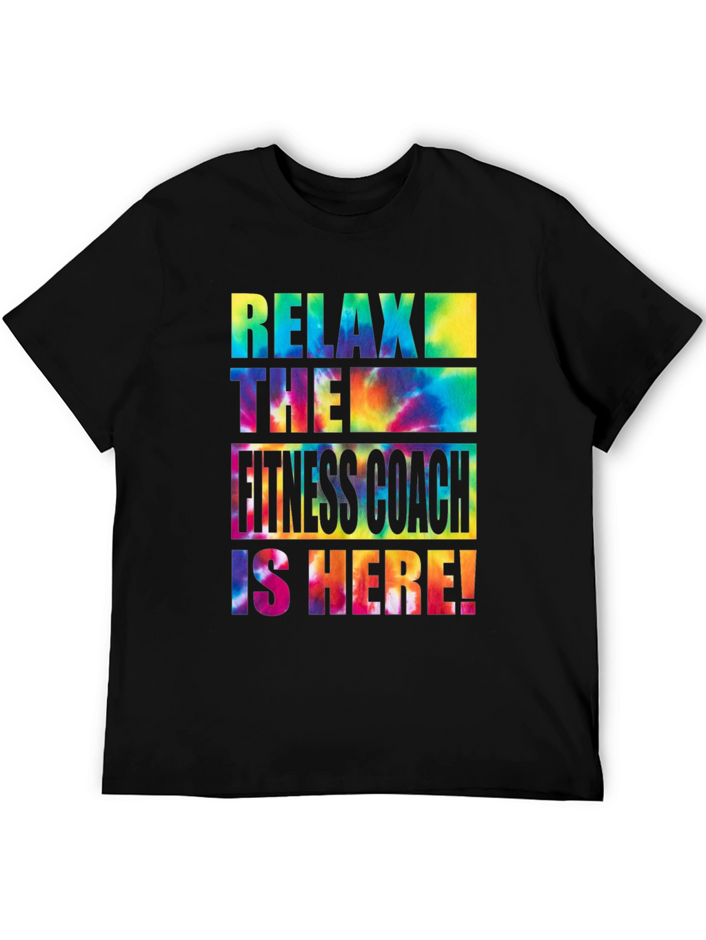 Relax Fitness Coach Tie Dye Graphic Tee