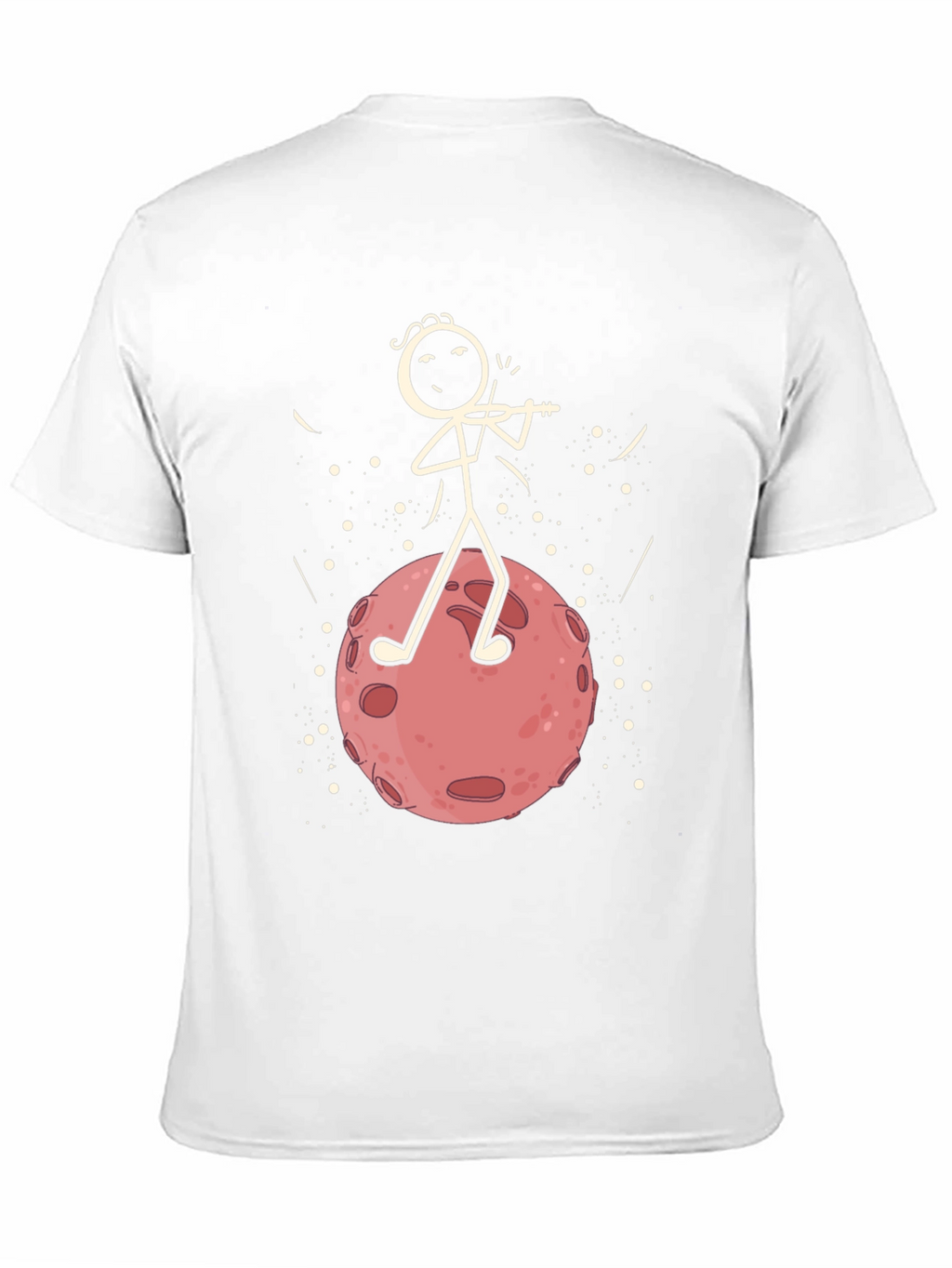 Moon Violinist Graphic T-Shirt - Black Cotton Tee