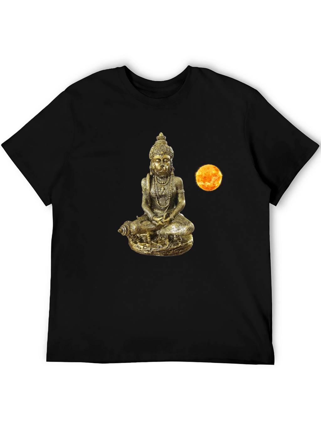 Hanuman Gold Statue Graphic Tee
