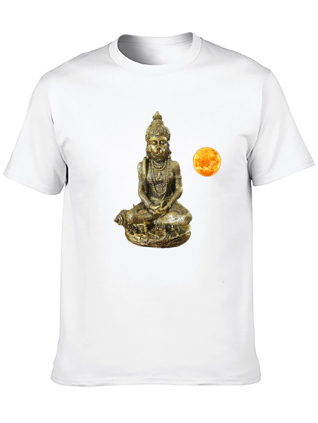 Hanuman Gold Statue Graphic Tee