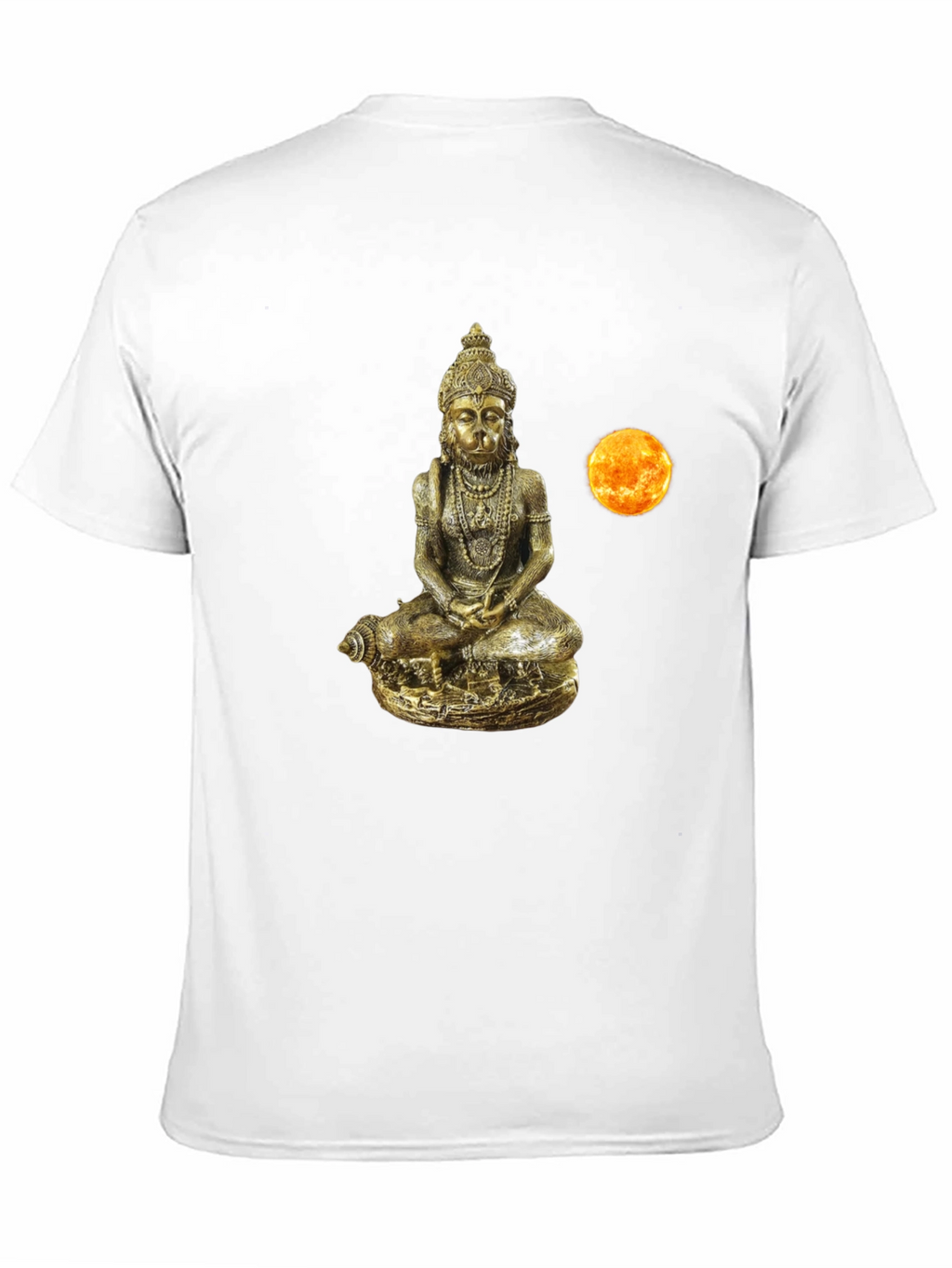 Hanuman Gold Statue Graphic Tee