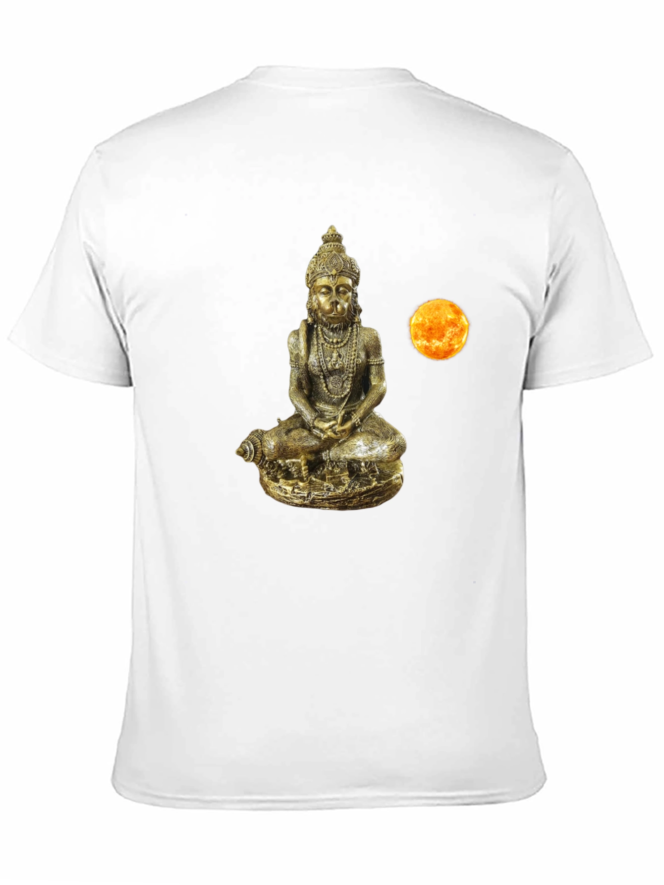 Hanuman Gold Statue Graphic Tee