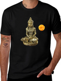 Hanuman Gold Statue Graphic Tee