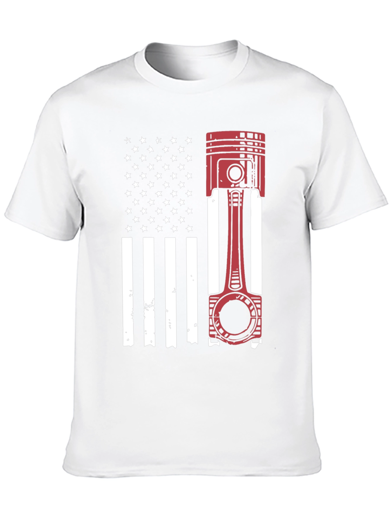 American Flag Piston Graphic T-Shirt