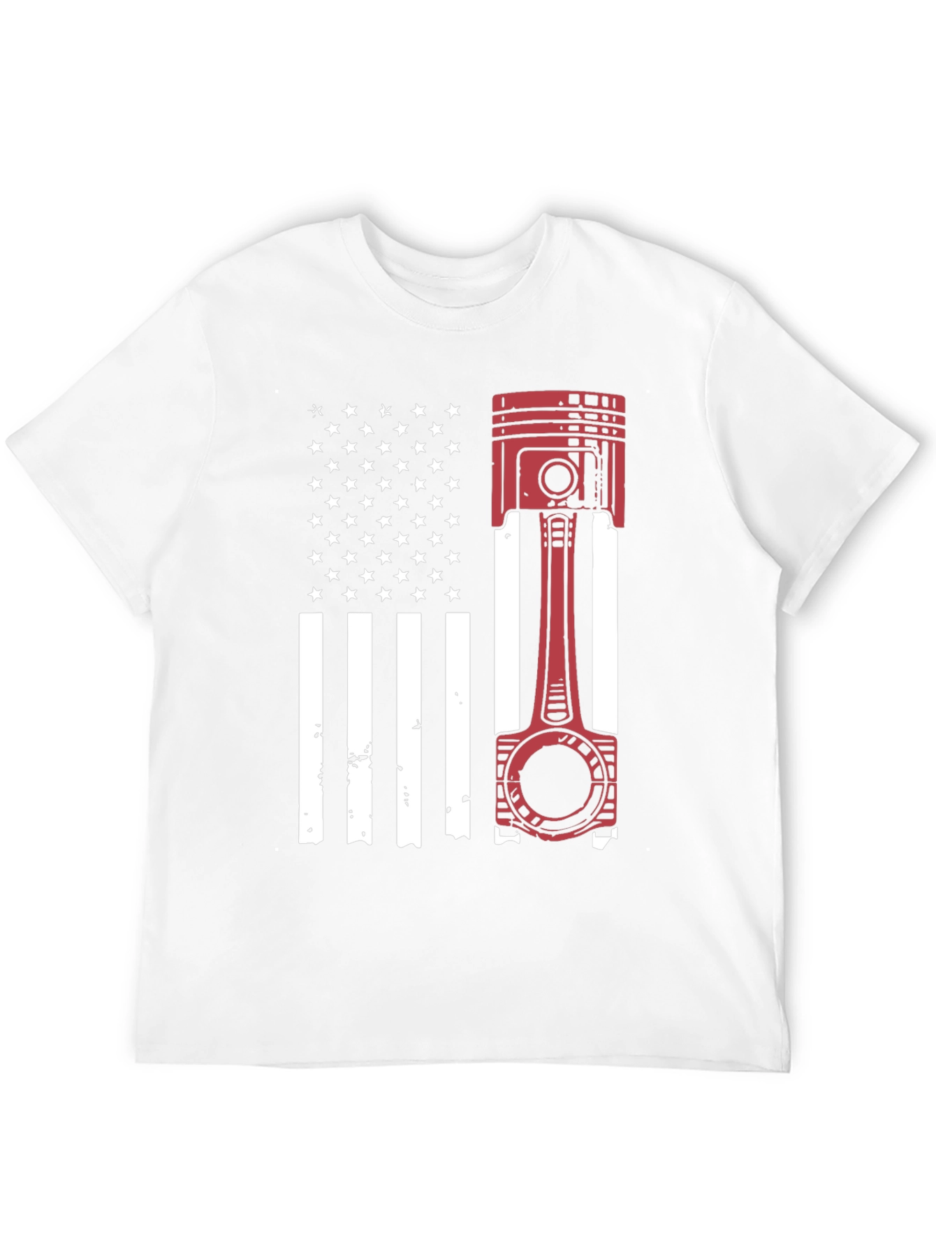 American Flag Piston Graphic T-Shirt