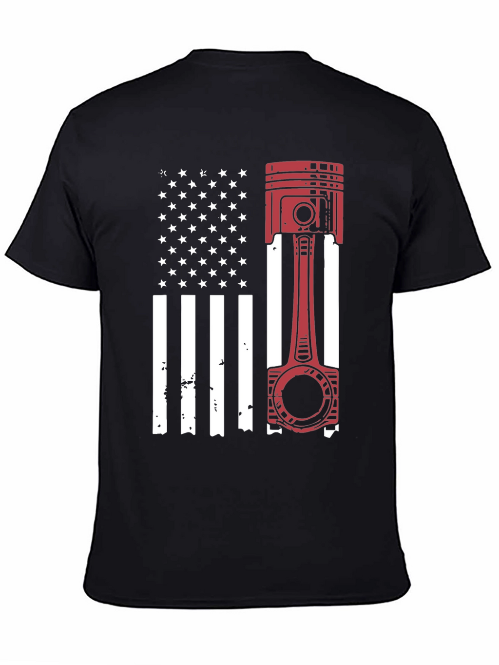 American Flag Piston Graphic T-Shirt