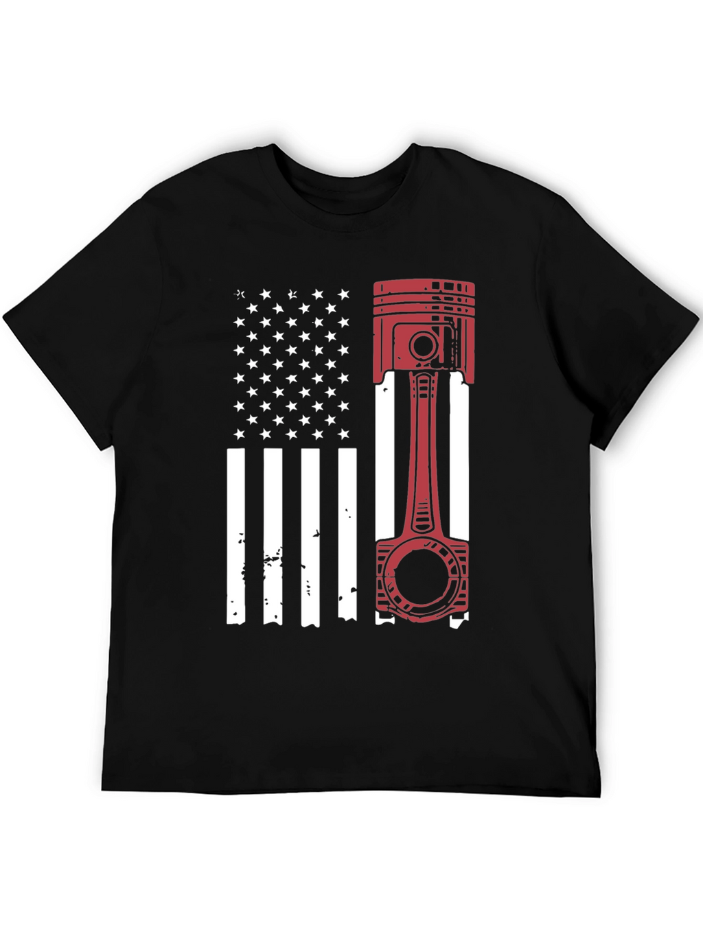 American Flag Piston Graphic T-Shirt