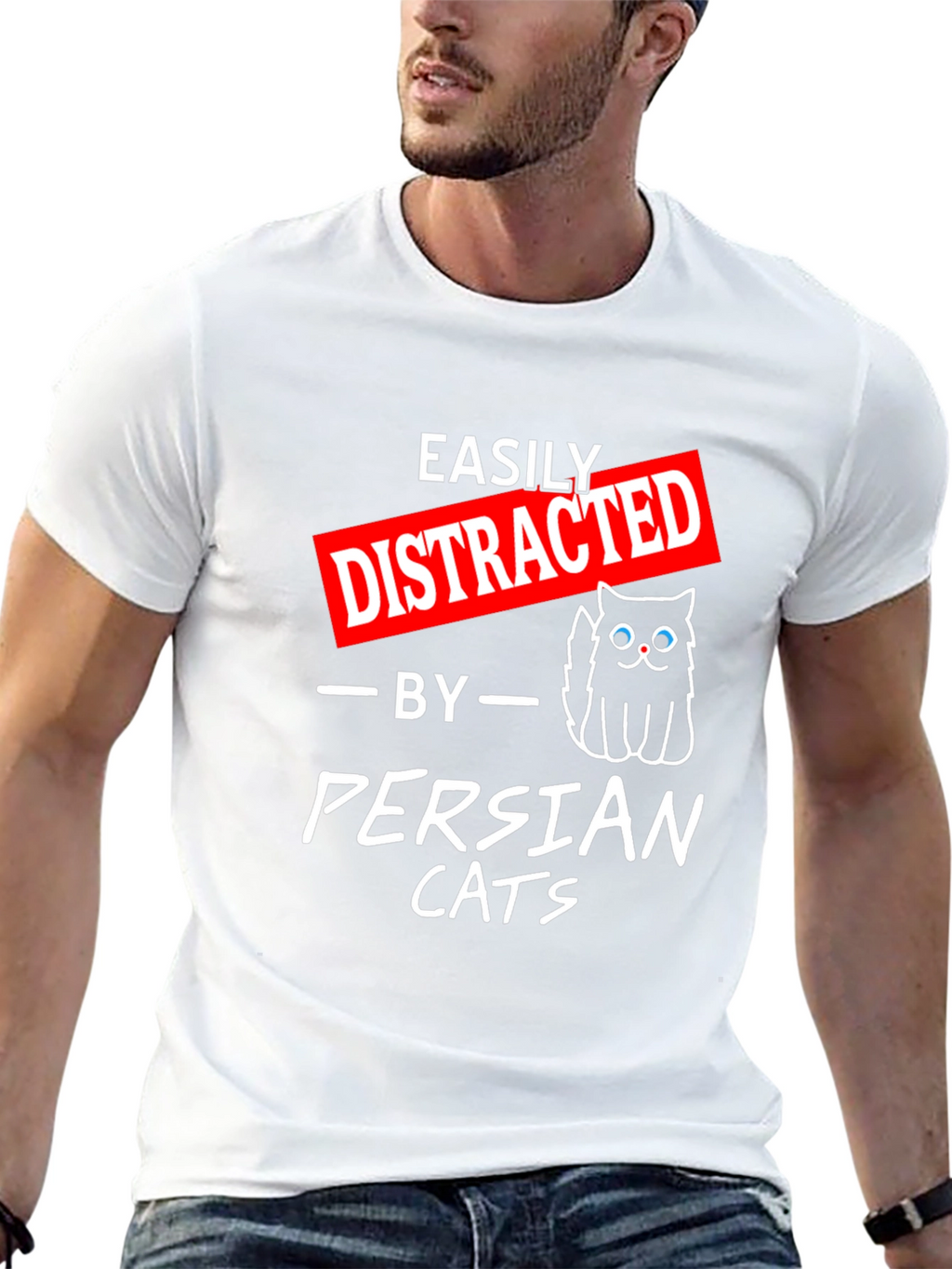 Easily Distracted by Persian Cats T-Shirt