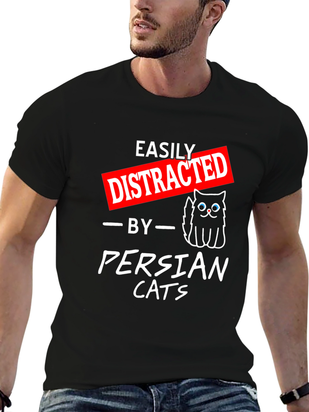 Easily Distracted by Persian Cats T-Shirt