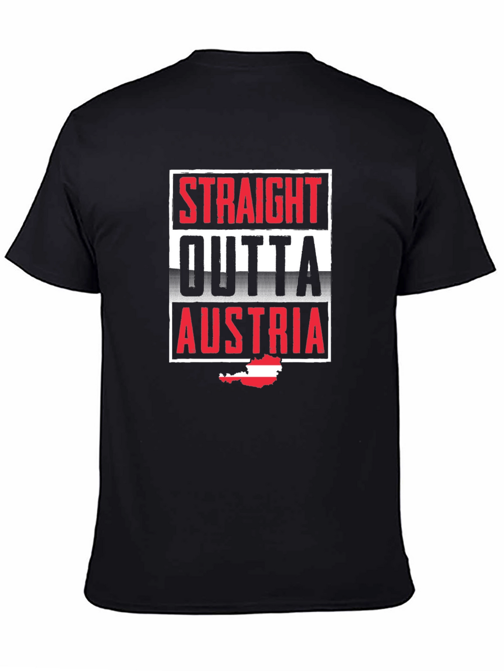 Straight Outta Austria T-Shirt | Black Novelty Tee