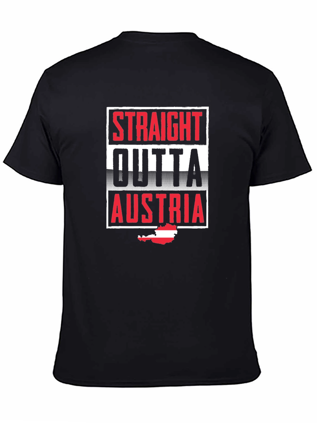 Straight Outta Austria T-Shirt | Black Novelty Tee