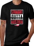 Straight Outta Austria T-Shirt | Black Novelty Tee