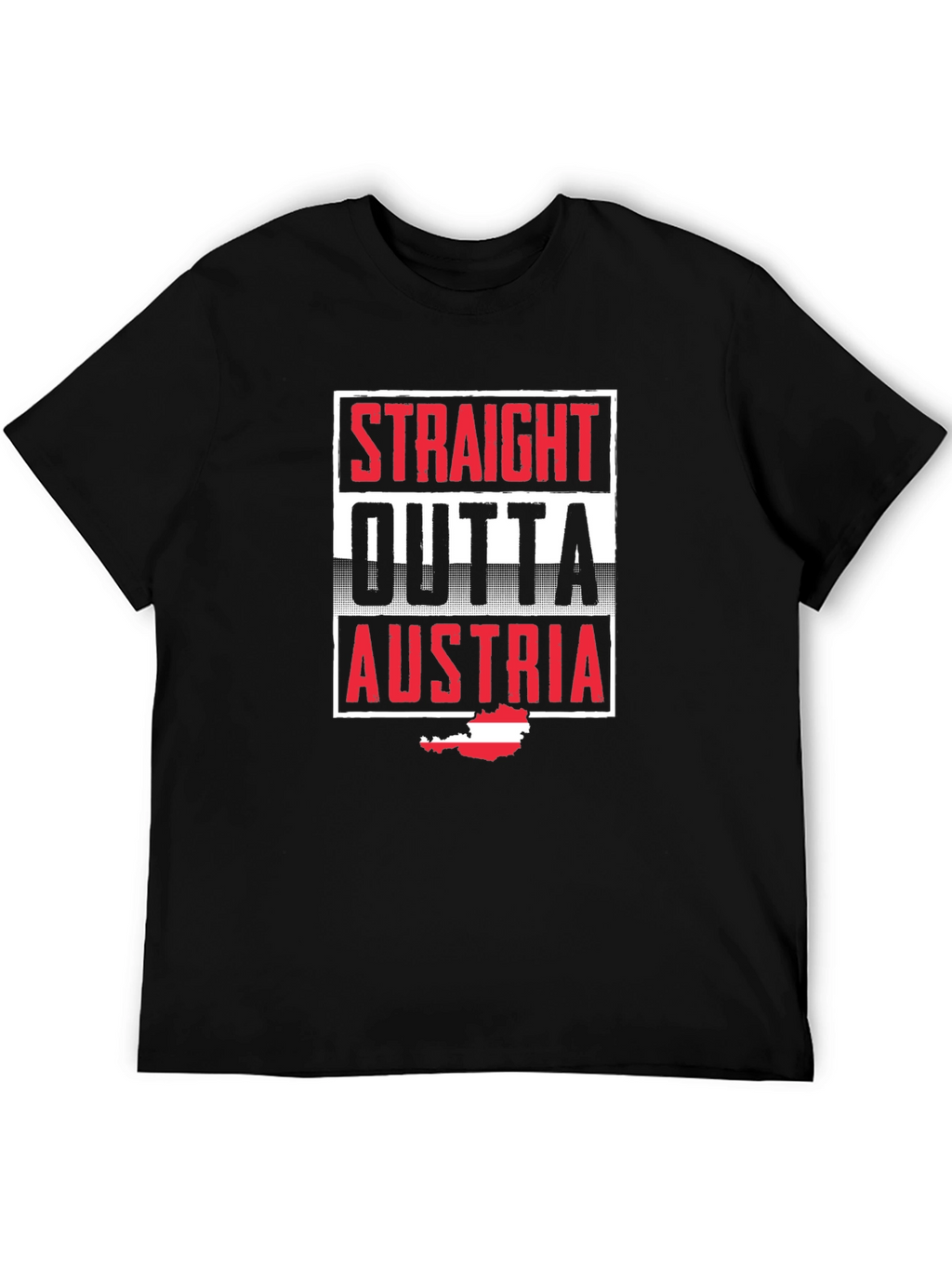 Straight Outta Austria T-Shirt | Black Novelty Tee