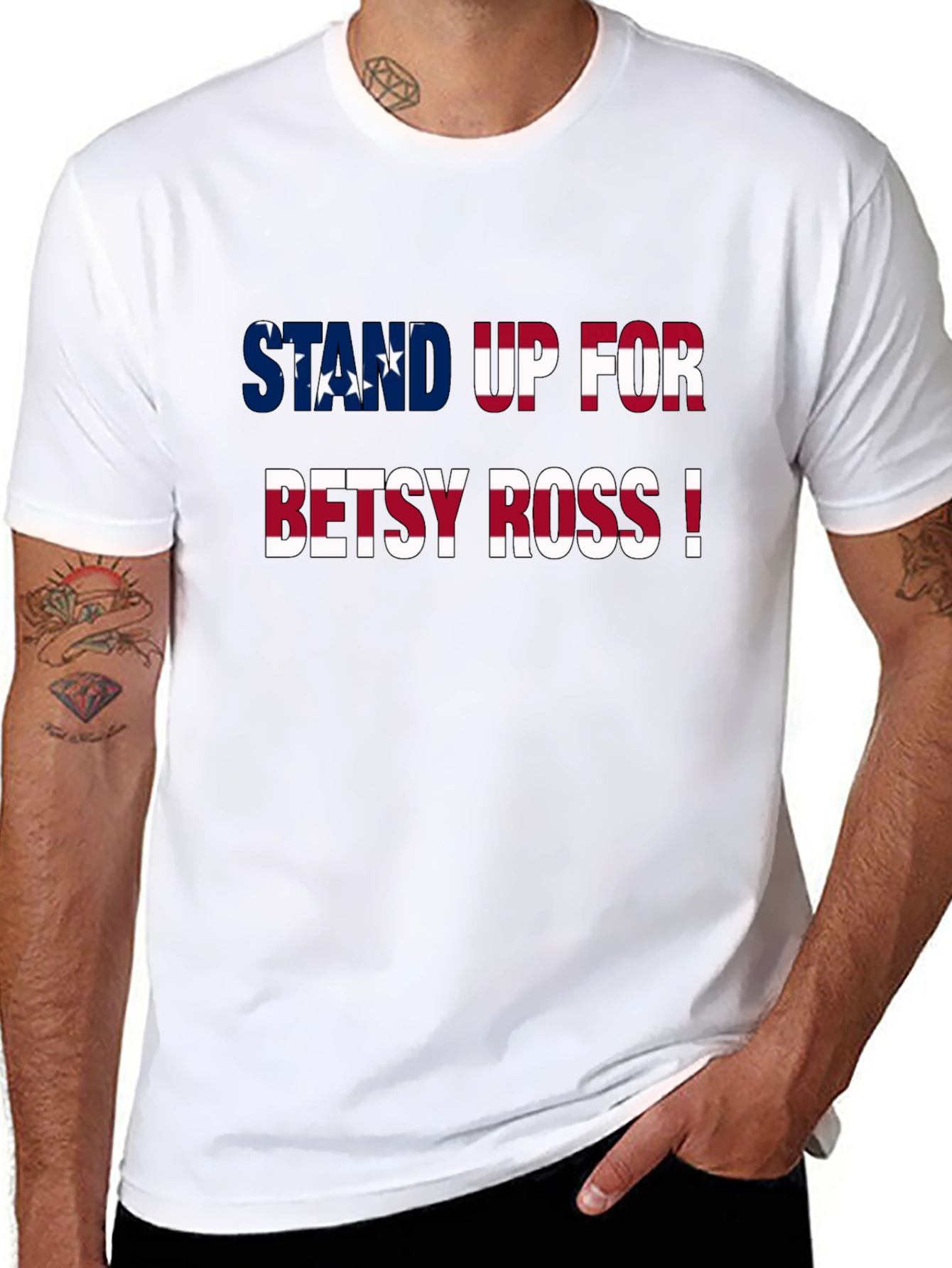 Stand Up For Betsy Ross Patriotic Graphic Tee