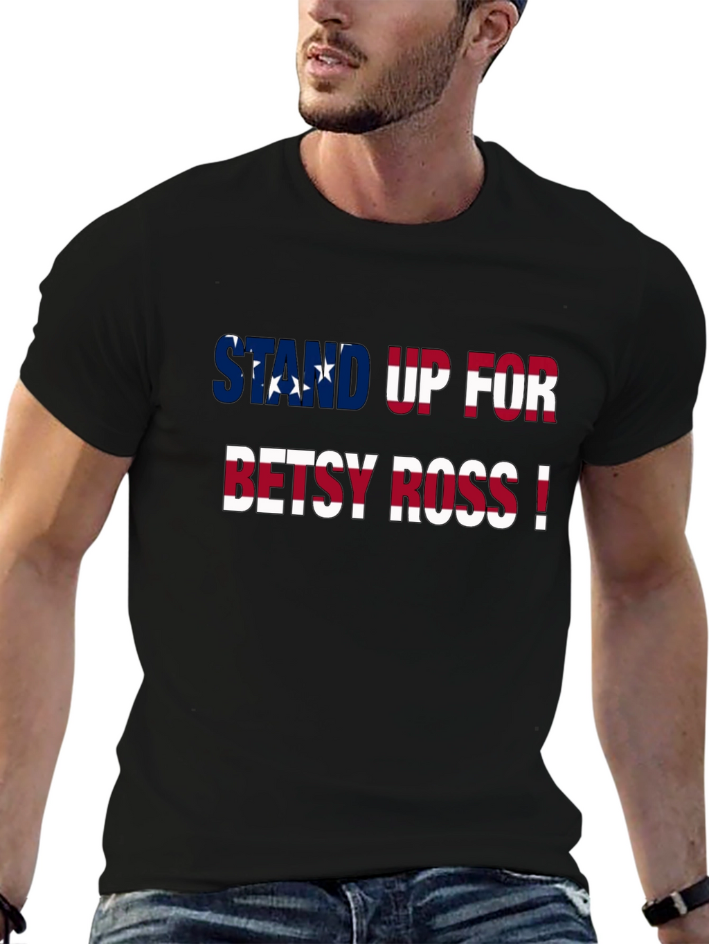 Stand Up For Betsy Ross Patriotic Graphic Tee