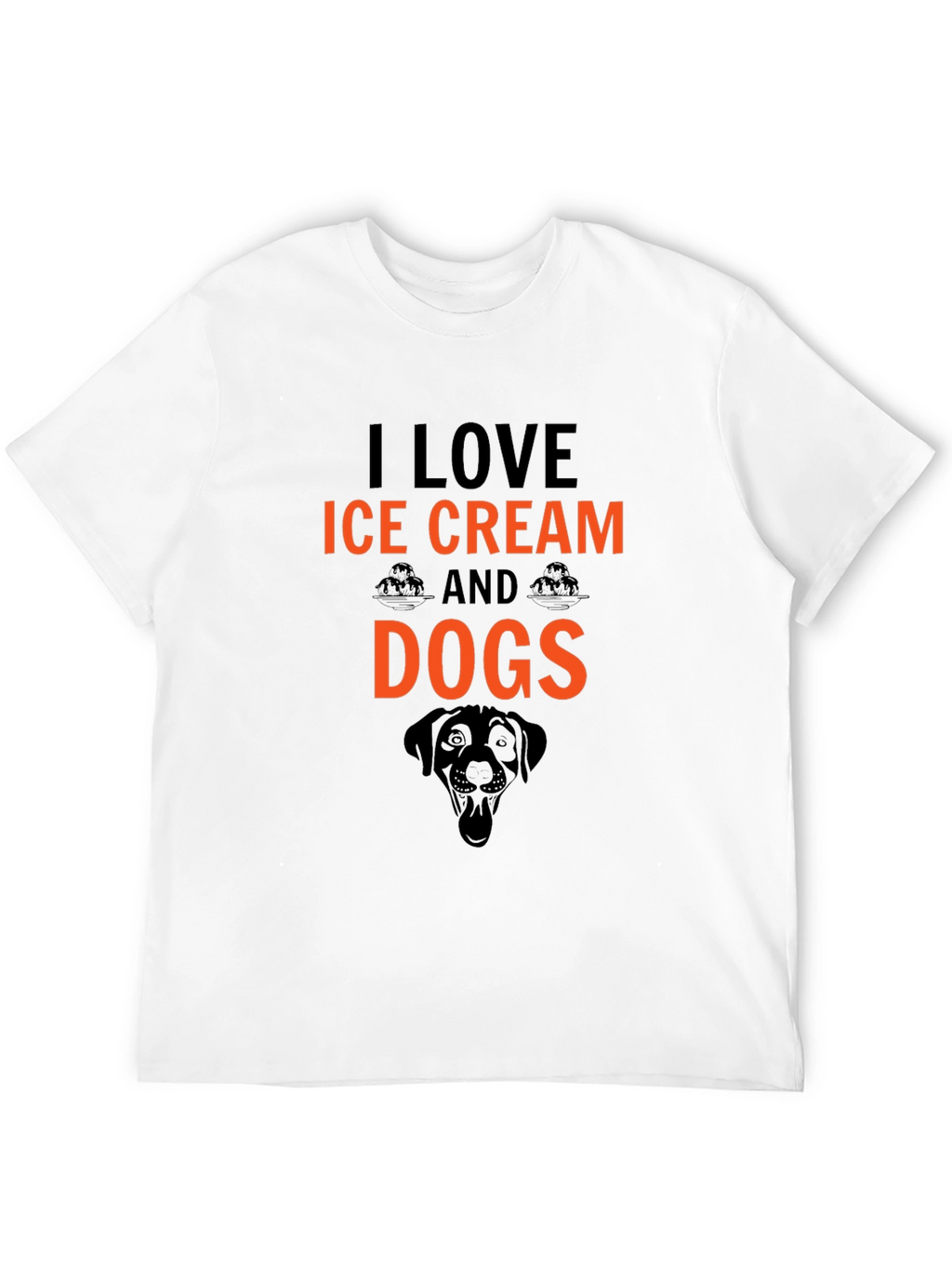 I Love Ice Cream and Dogs T-Shirt