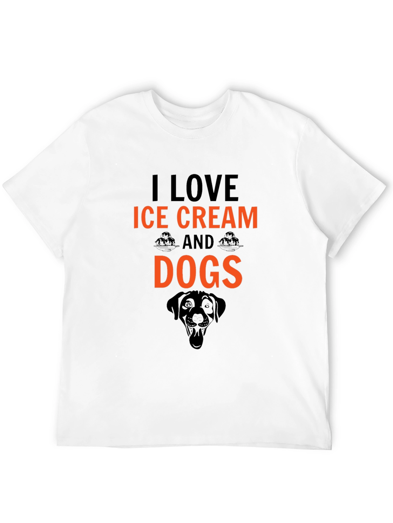 I Love Ice Cream and Dogs T-Shirt