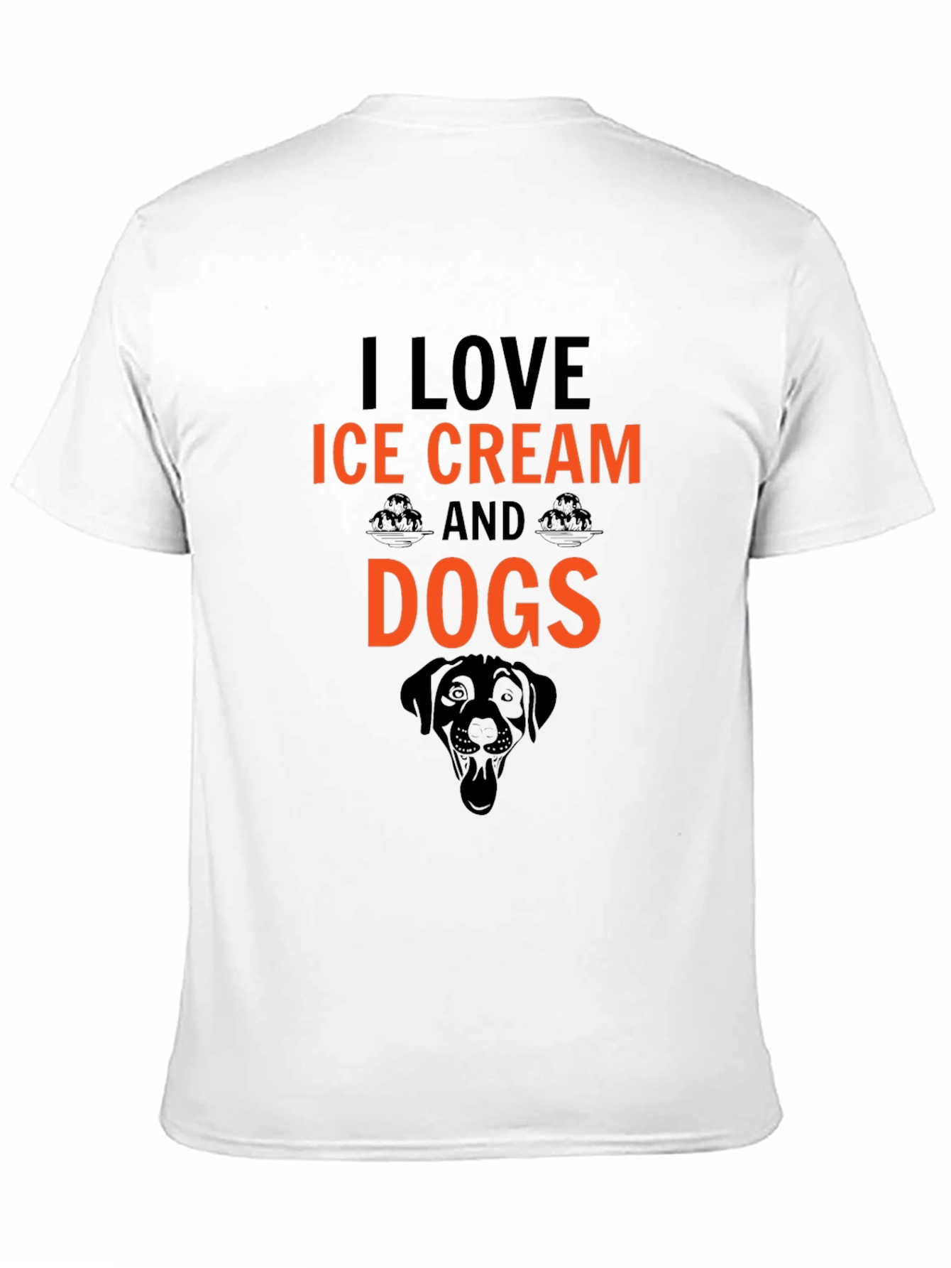I Love Ice Cream and Dogs T-Shirt