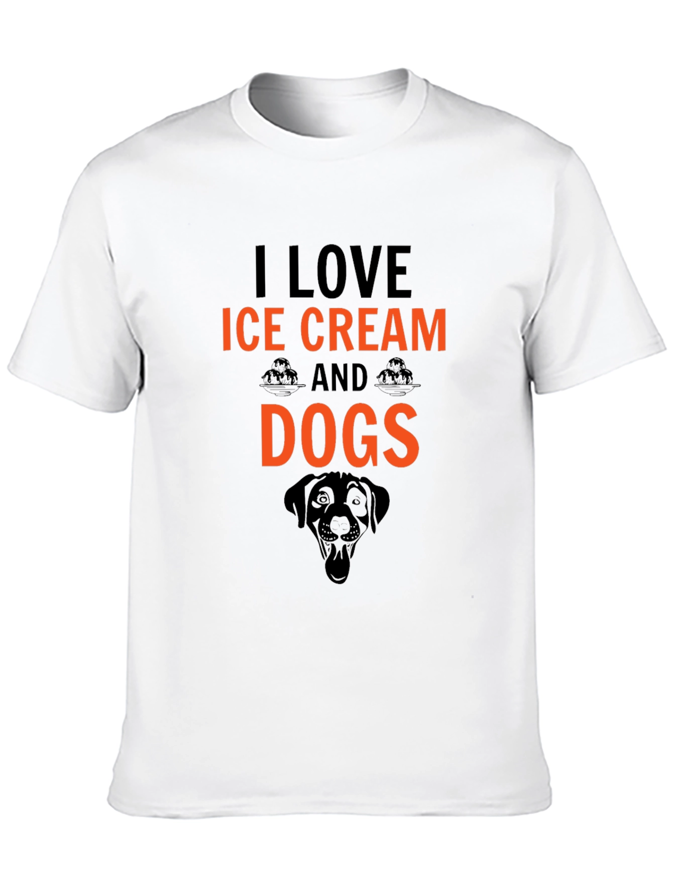 I Love Ice Cream and Dogs T-Shirt
