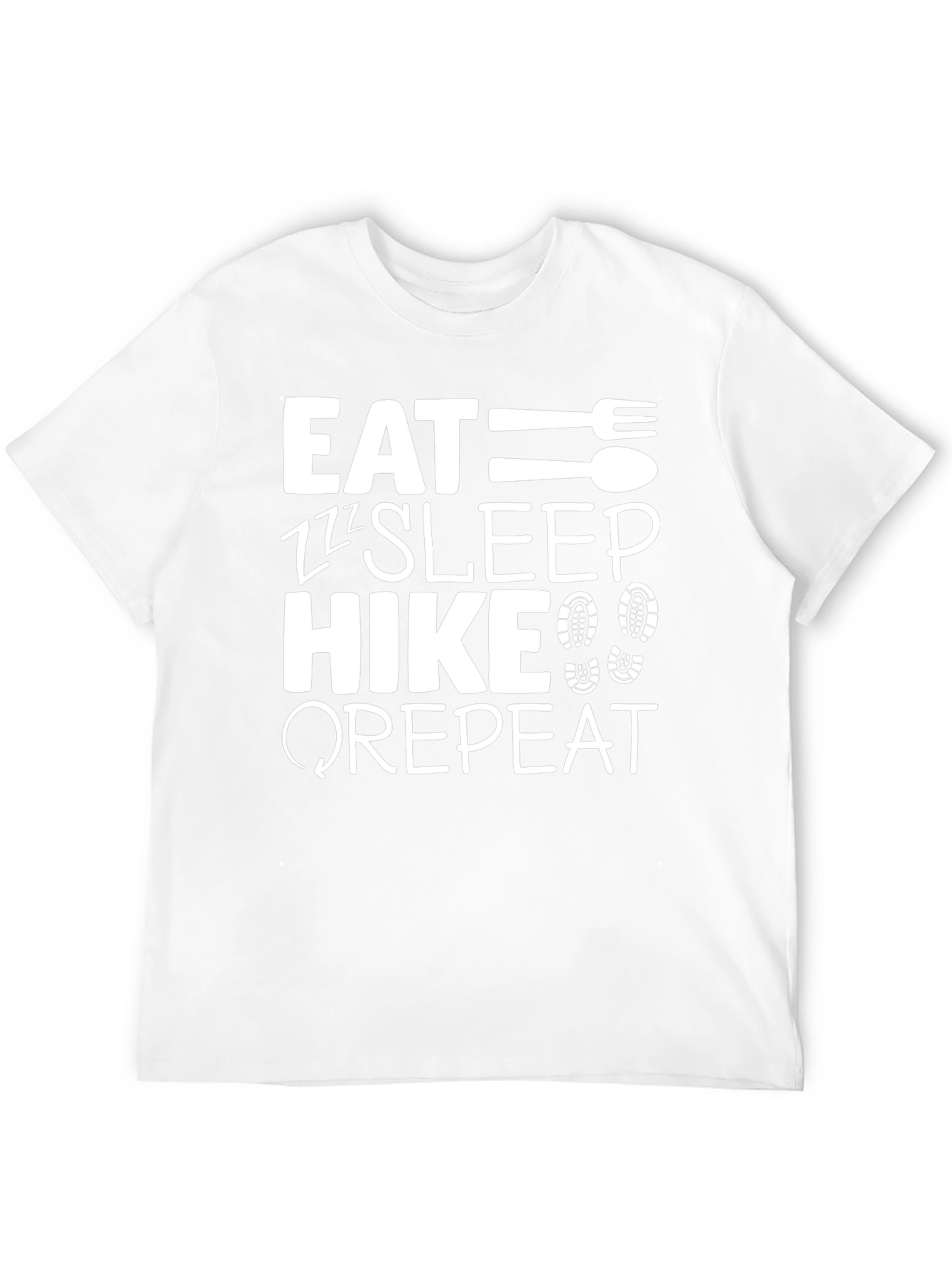 Eat Sleep Hike Repeat Black Graphic T-Shirt