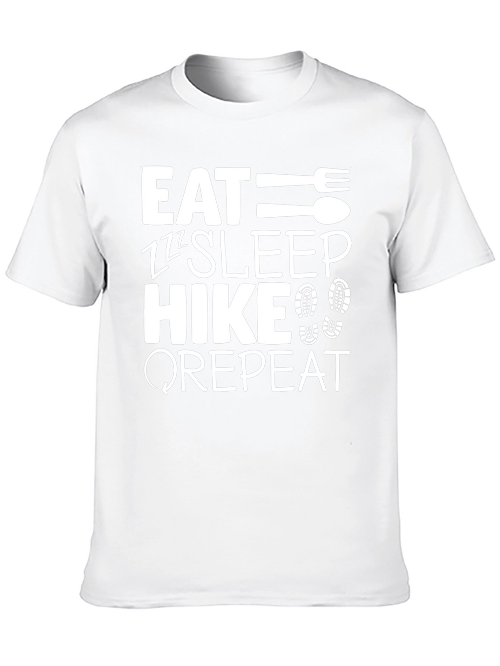 Eat Sleep Hike Repeat Black Graphic T-Shirt