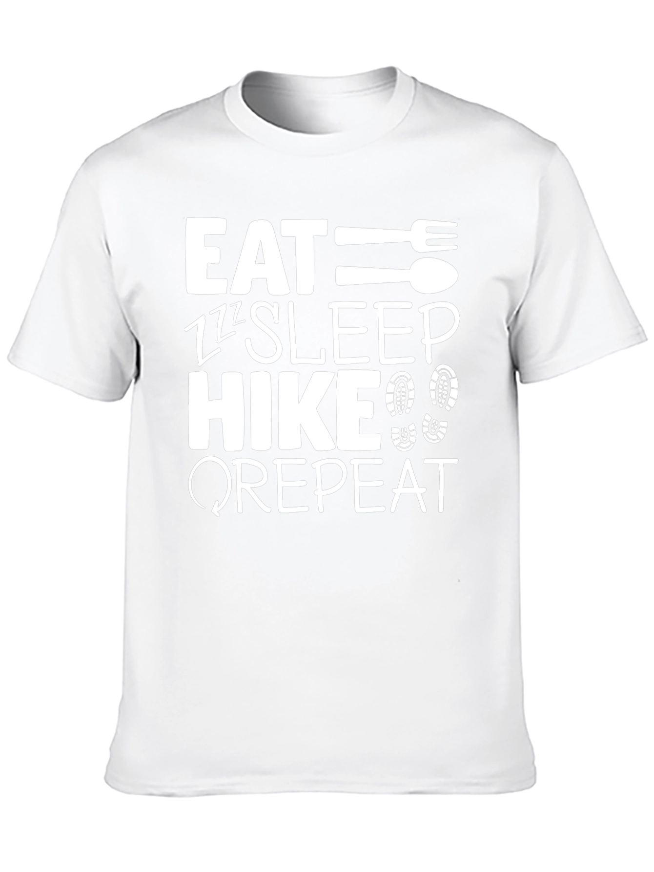 Eat Sleep Hike Repeat Black Graphic T-Shirt
