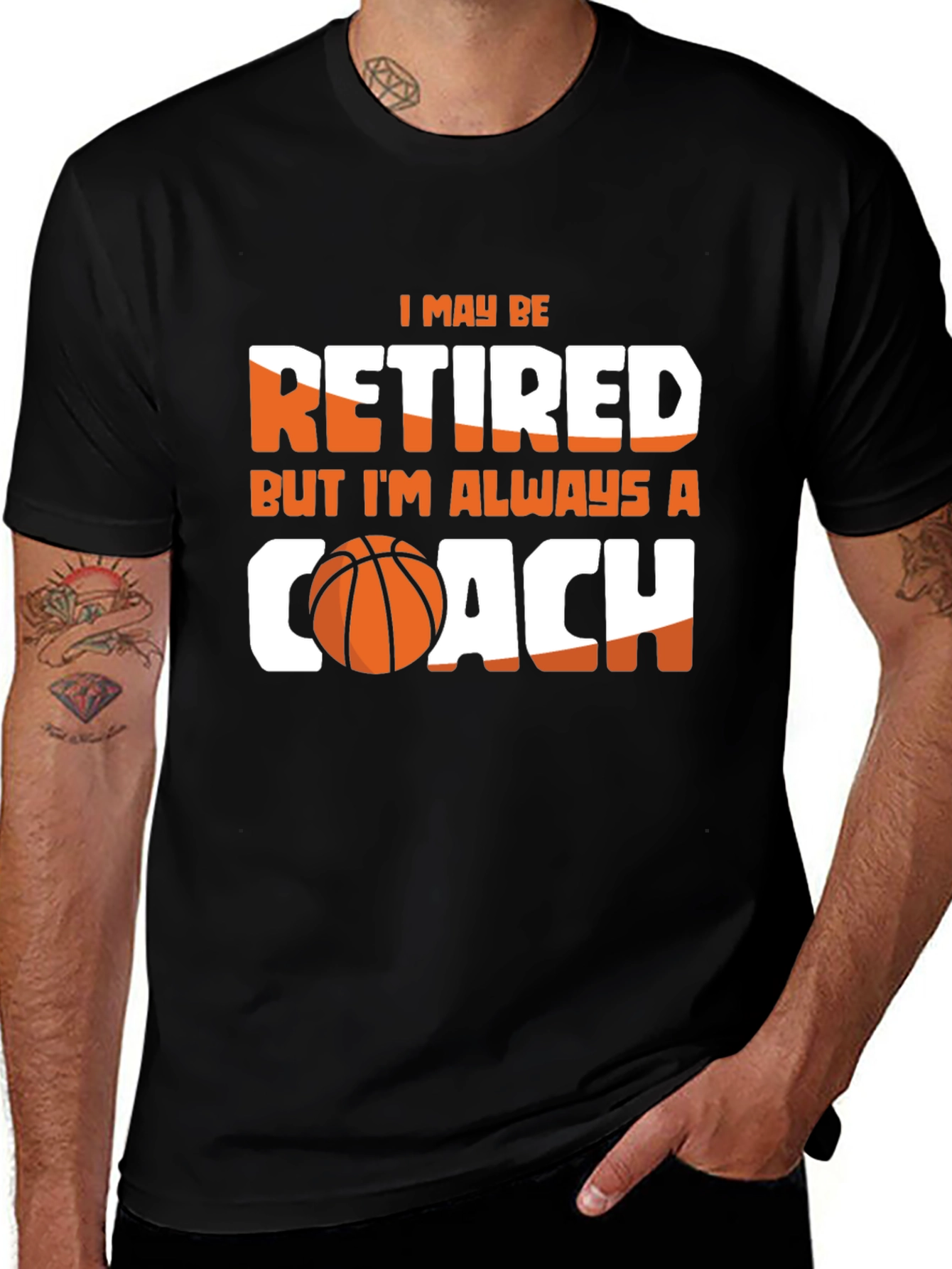 Retired But Always A Coach T-Shirt - Basketball Lover Tee