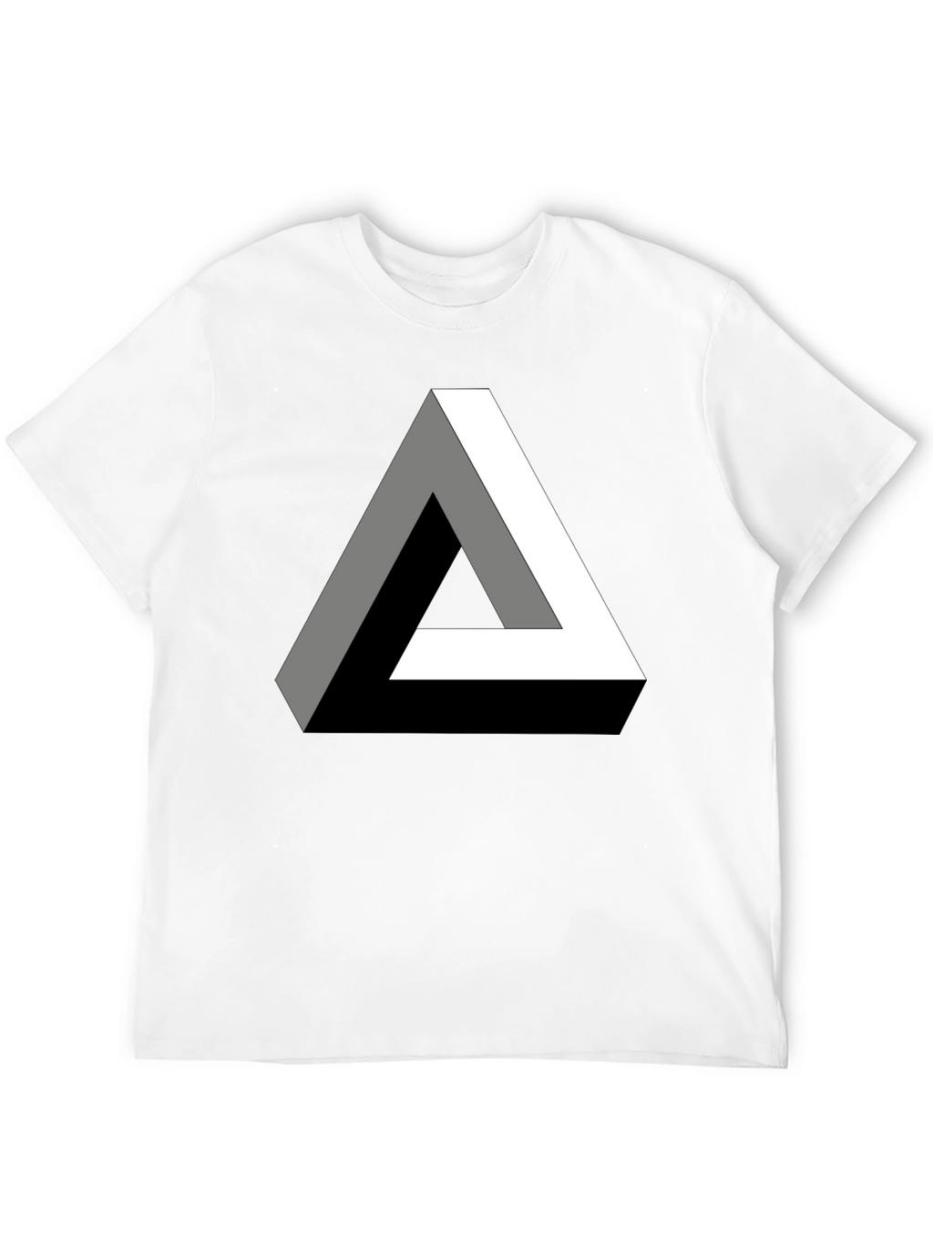 Optical Illusion Triangle Graphic T-Shirt
