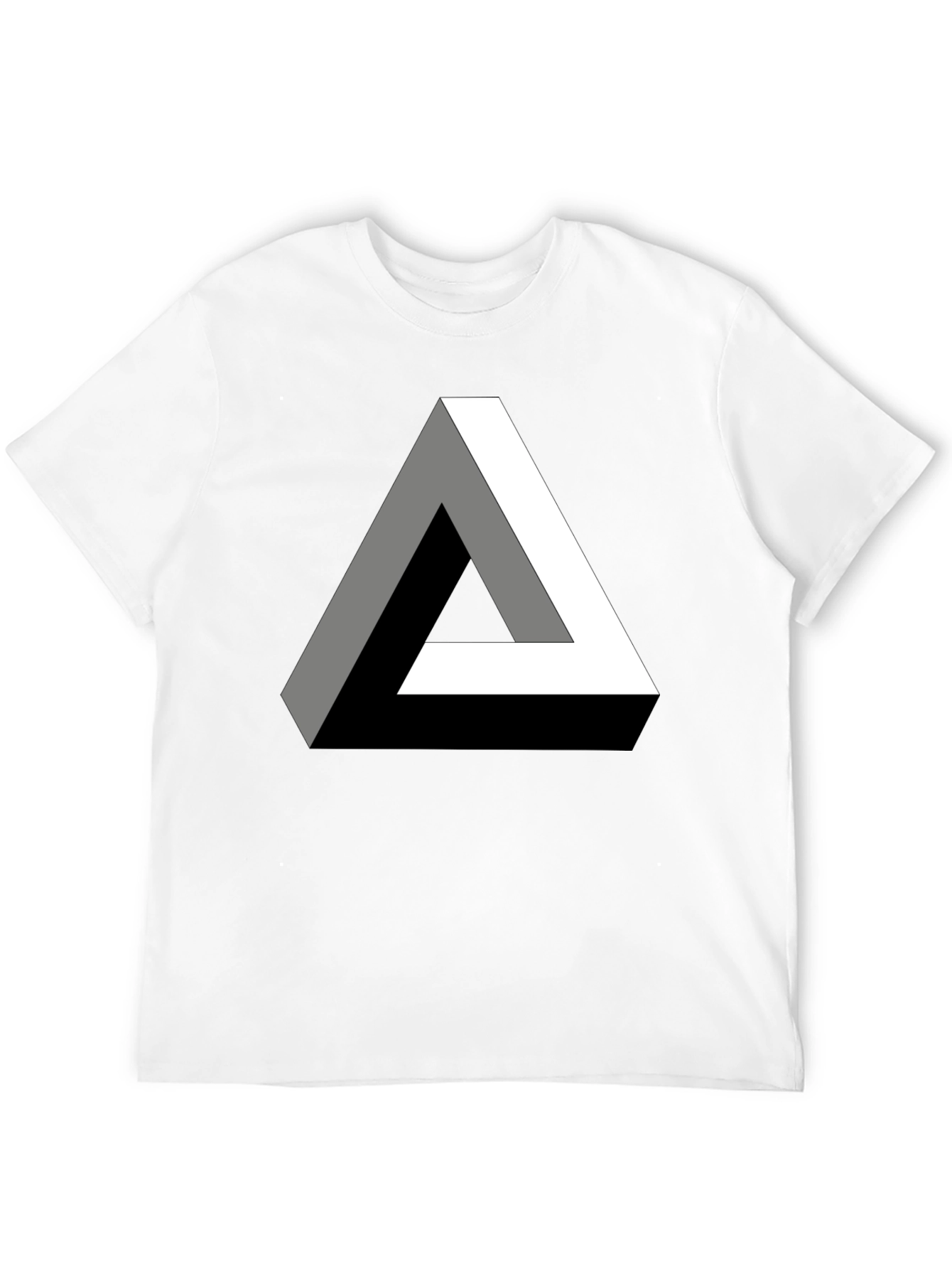 Optical Illusion Triangle Graphic T-Shirt