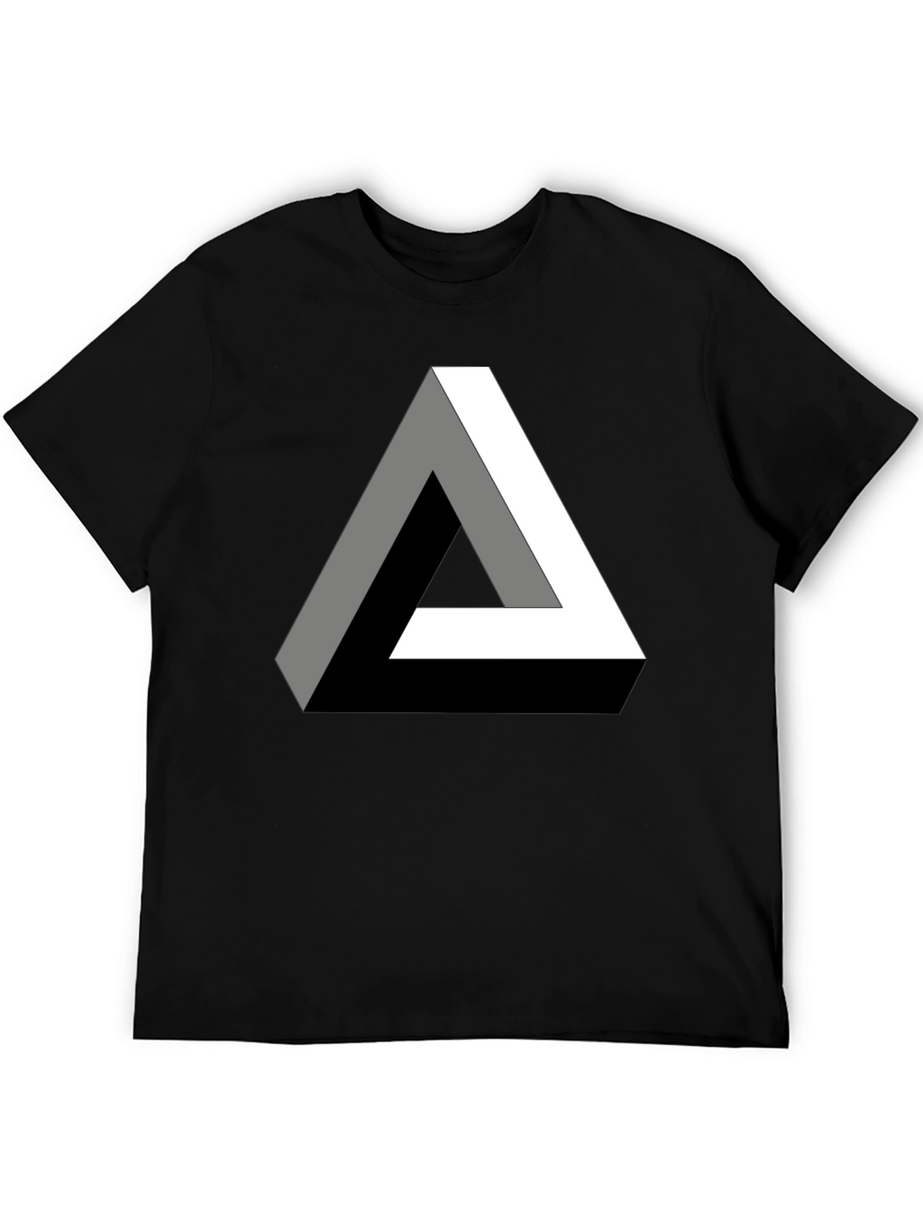 Optical Illusion Triangle Graphic T-Shirt