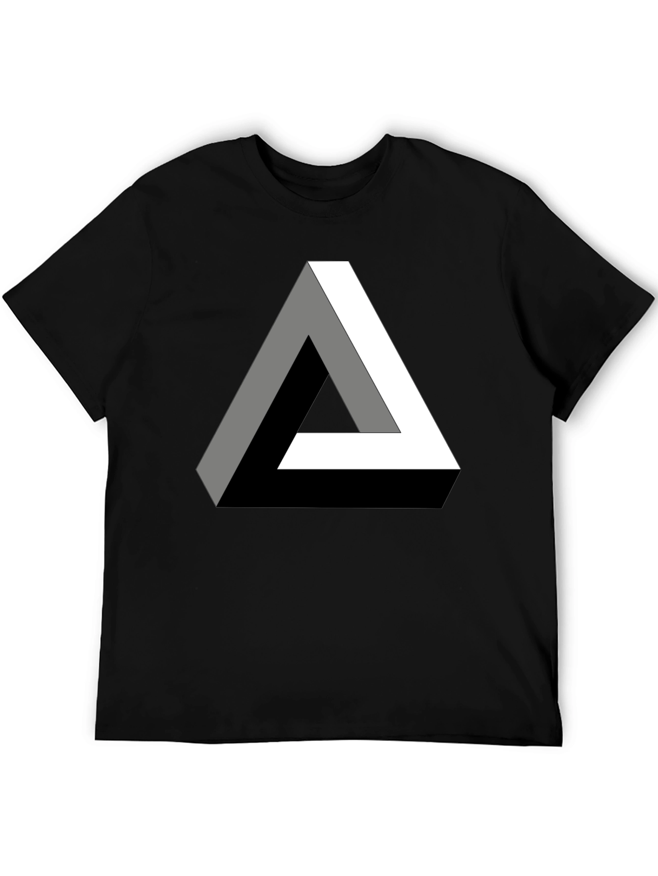 Optical Illusion Triangle Graphic T-Shirt