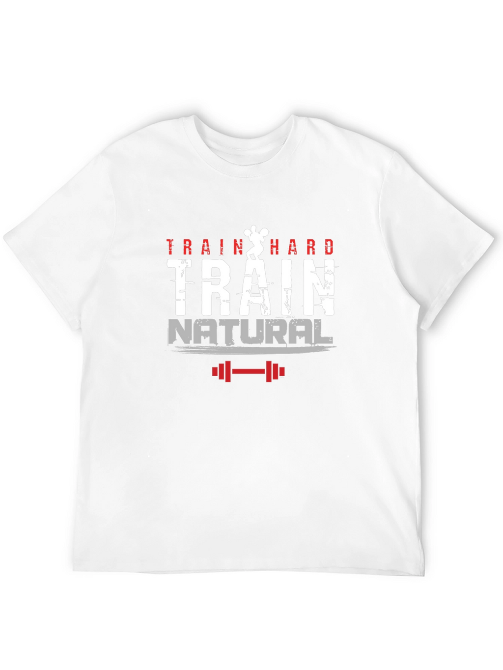 Train Hard Natural Graphic Tee - Black Gym Shirt