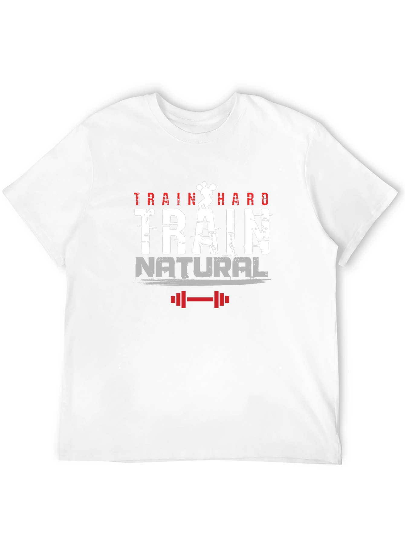 Train Hard Natural Graphic Tee - Black Gym Shirt