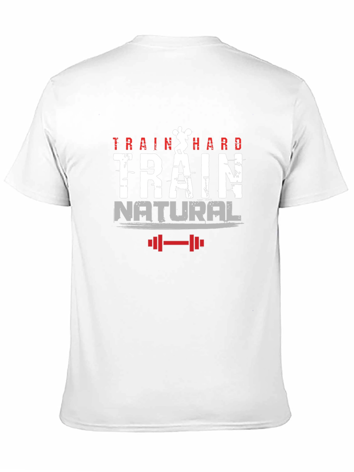 Train Hard Natural Graphic Tee - Black Gym Shirt