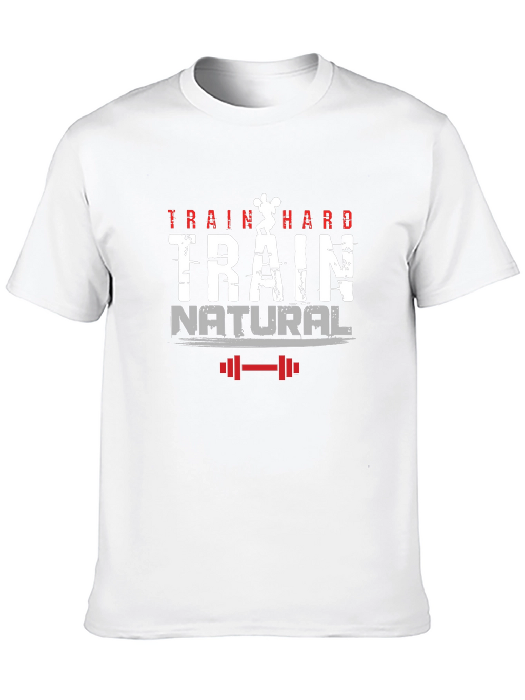 Train Hard Natural Graphic Tee - Black Gym Shirt