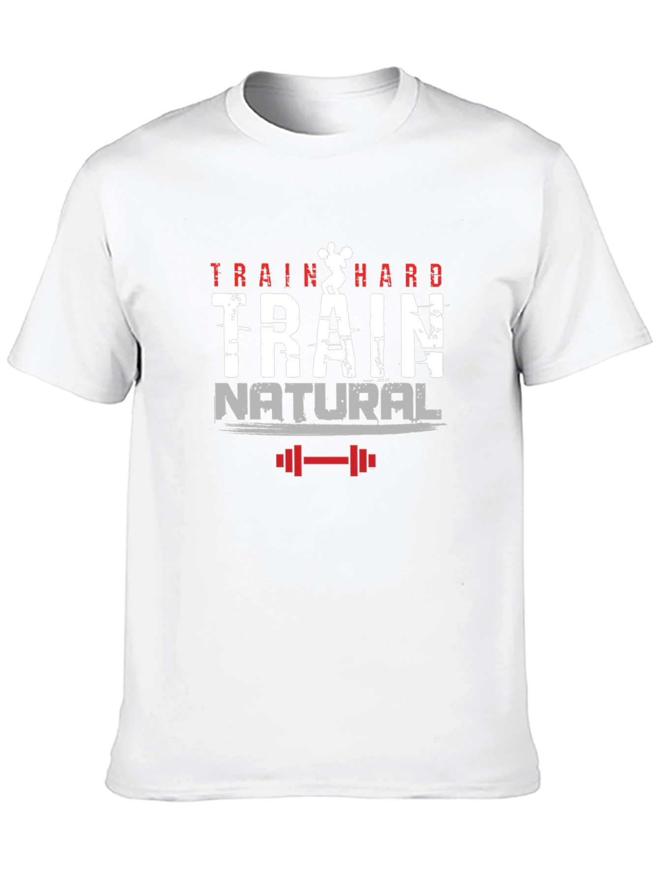 Train Hard Natural Graphic Tee - Black Gym Shirt