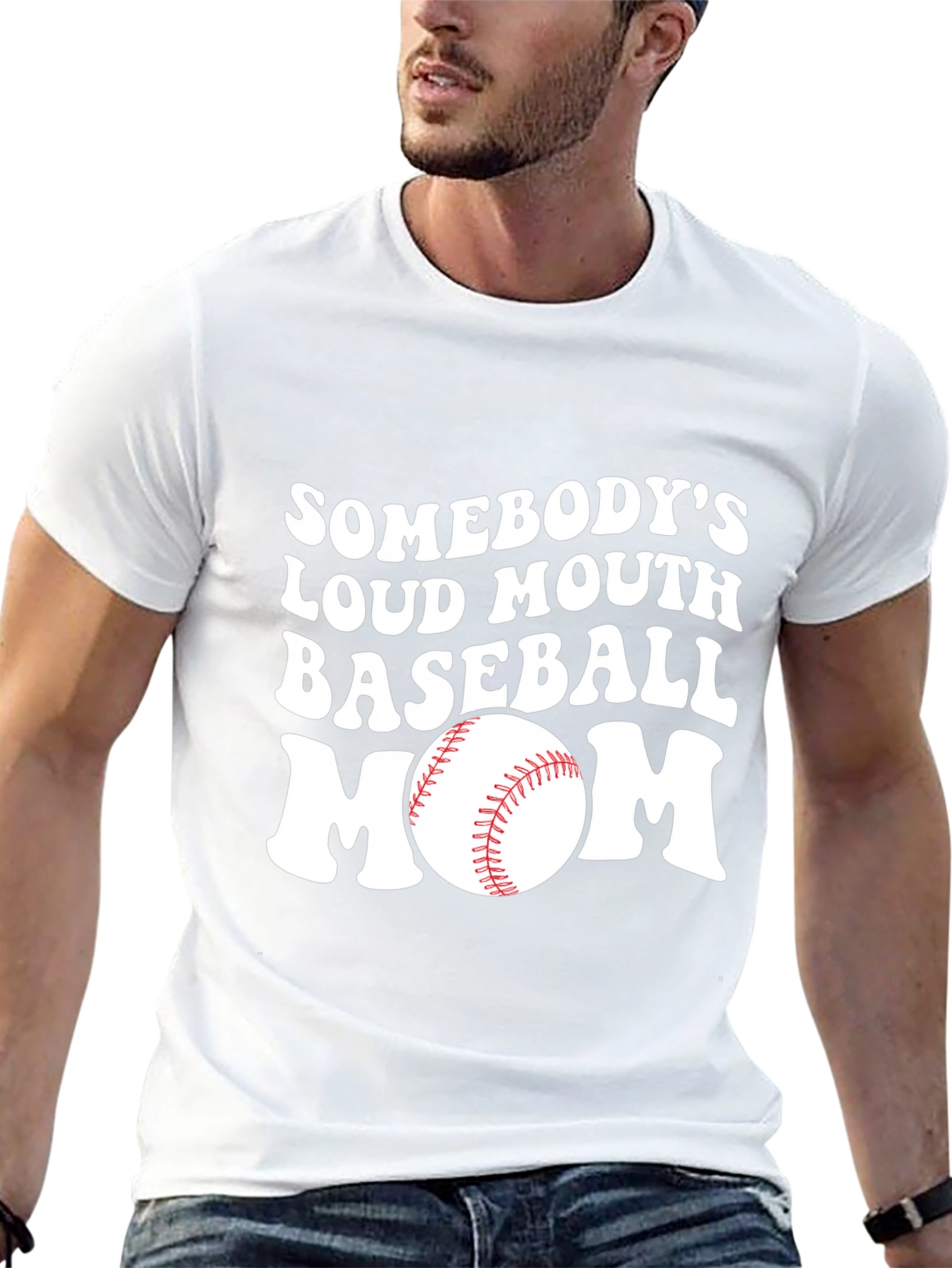 Loud Mouth Baseball Mom Graphic T-Shirt