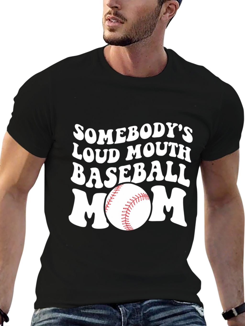 Loud Mouth Baseball Mom Graphic T-Shirt