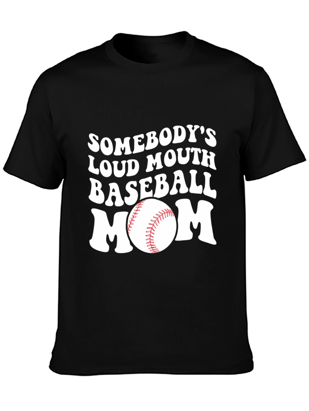 Loud Mouth Baseball Mom Graphic T-Shirt