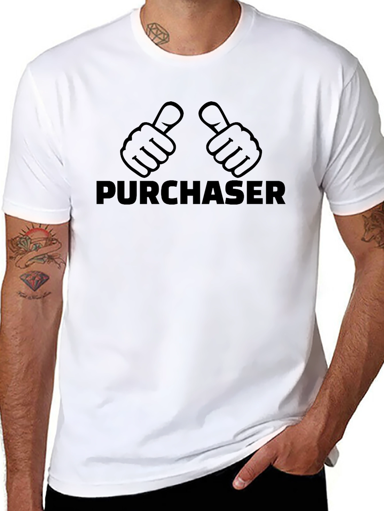 Purchaser Thumbs Up Graphic T-Shirt - Black