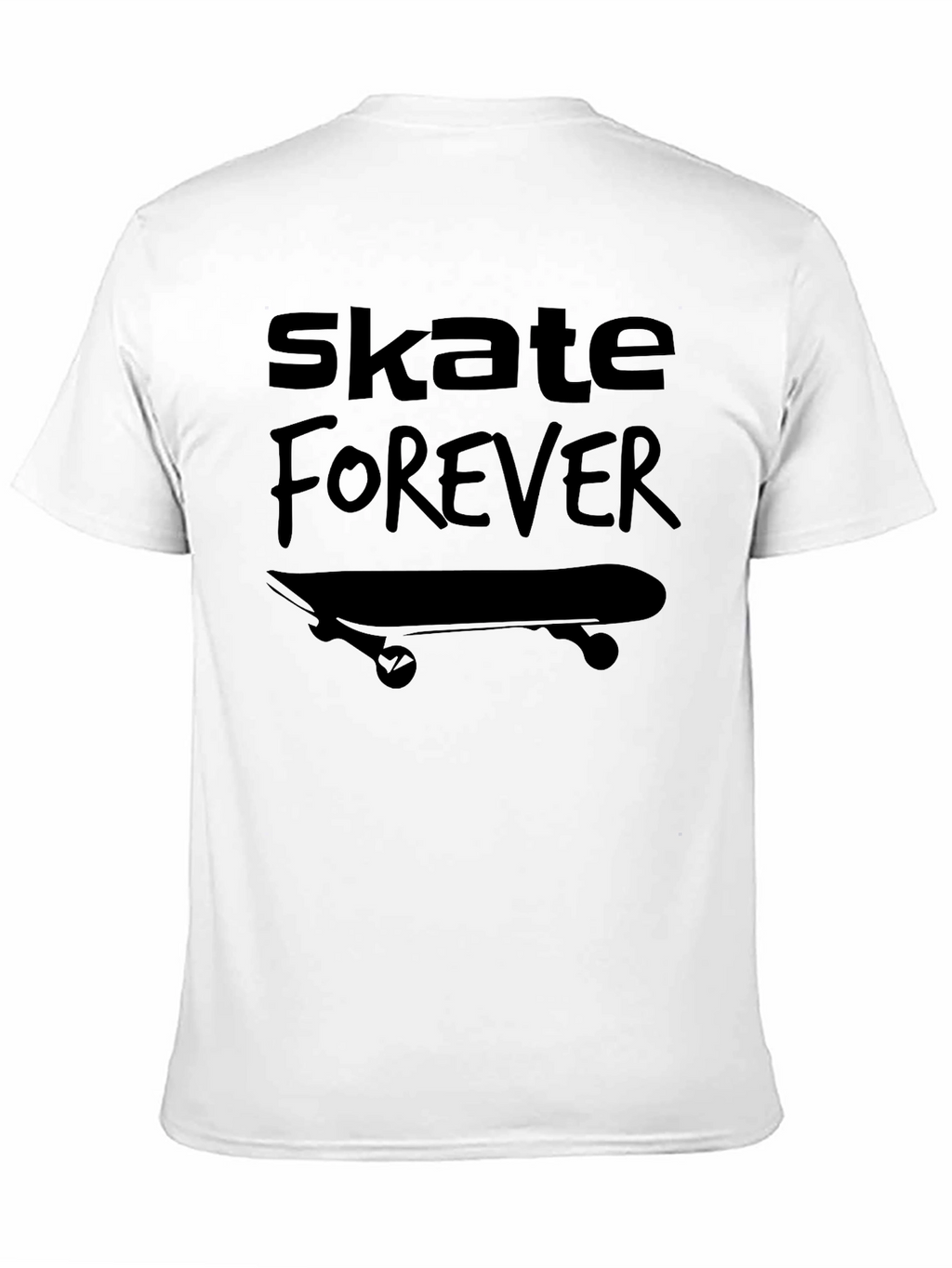 Skate Forever Graphic Tee - Black Cotton T-Shirt